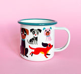 Emaille Tasse DOG LOVER