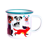Emaille Tasse DOG LOVER