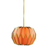 Papieranhänger 6 cm ORANGE & gold
