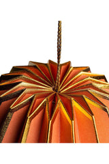 Papieranhänger 6 cm ORANGE & gold