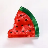 süße kleine französische bunte Haarspange in Melonenform aus Acetat