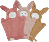 3er Set niedliche Waschlappen BUNNY rosé Mix