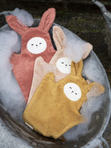 3er Set niedliche Waschlappen BUNNY rosé Mix
