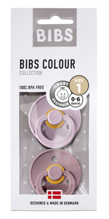 2er Set Schnuller - Naturkautschuk Dusky Lilac & Heather (0-6 Monate)