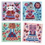 Glitzer Mosaike Folklore LOVELY PETS - 4 Kunstwerke