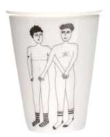 Illustrierter Keramik Becher TWO WILLIES