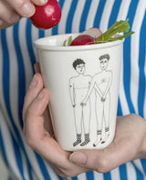 Illustrierter Keramik Becher TWO WILLIES