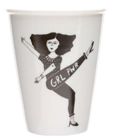 Illustrierter Keramik Becher GRLPWR