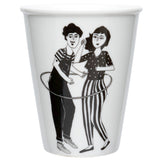 Illustrierter Keramik Becher HULAHOOP COUPLE