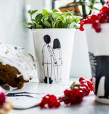 Illustrierter Keramik Becher NAKED COUPLE - back