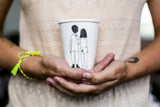 Illustrierter Keramik Becher NAKED COUPLE - back