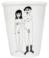 Illustrierter Keramik Becher NAKED COUPLE