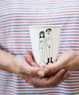 Illustrierter Keramik Becher NAKED COUPLE