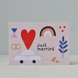 Postkarte JUST MARRIED