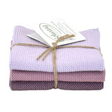gestrickte Wischtücher im 3er Set MAUVE bis LILA