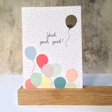 Postkarte "YEAH, YEAH, YEAH! Ballons