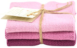 gestrickte Wischtücher im 3er Set ROSA bis PFLAUME