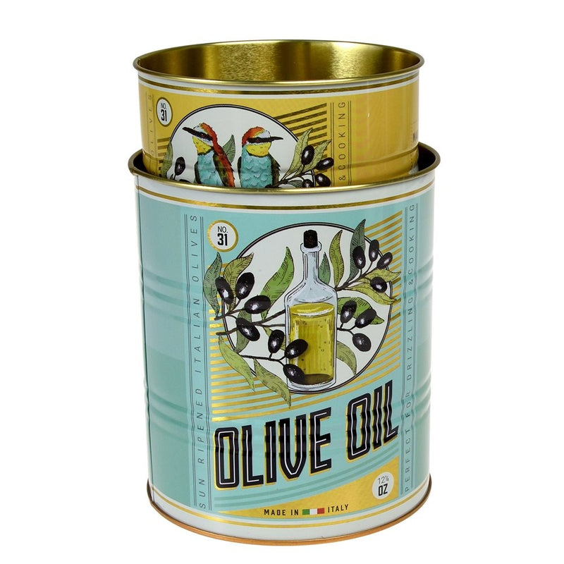 2er Set retro Aufbewahrungsdosen Olive Oil big