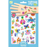 Tattoos REGENBOGEN blau NEON