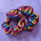 Scrunchie REGENBOGEN 80ies METALLIC