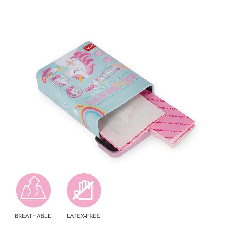 30 Bedruckte Legami Pflaster - Be Brave Unicorn