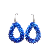 Ohrringe Trendy Perlen Tropfen Blue