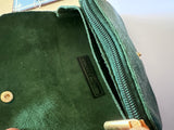 Echt Leder Portemonnaie Metallic UNI Grasgrün BIG