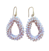 Ohrringe Trendy Perlen Tropfen beige