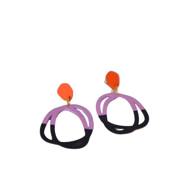 Ohrstecker UNITED Dark BLUE/Purple/Orange