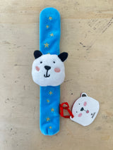 Plüschiges Glitzer-Schnapparmband