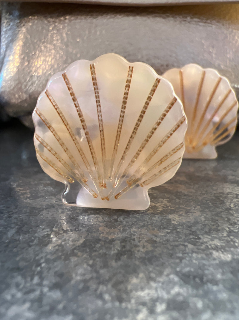 Mini Haarspange Haarklammer MUSCHEL