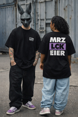 unisex Statement T-Shirt MRZ LCK EIER BLACK
