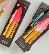 Dip Dye X-Mas Kerzen FIREWORKS Gold 3 Stück