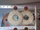 Ohrringe Trendy Perlen CIRCLE creme