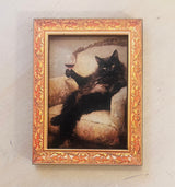 Holz Kühlschrank Magnet Frame Cat & Wine