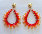 Ohrringe Trendy Perlen Boho Pfau Mandarine