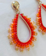 Ohrringe Trendy Perlen Boho Pfau Mandarine
