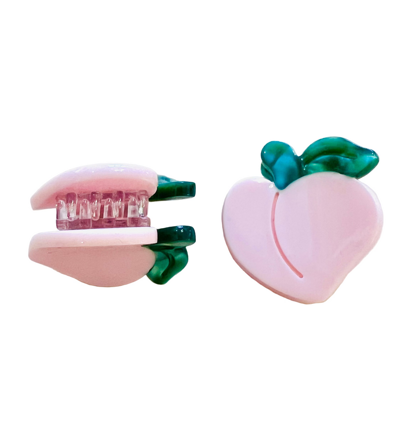 lustiges Geschenk für Mädchen und Frauen. kleiner Pfirsich Haarspange