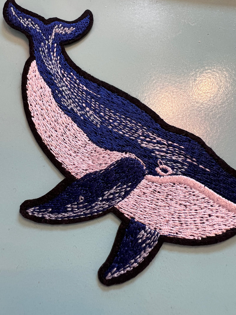 XXL Aufnäher Bügelbild Patch Wal