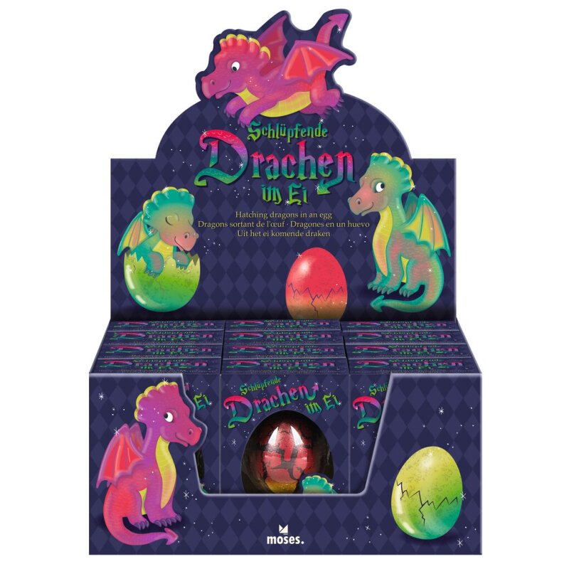 Schlüpfender Drache im Ei