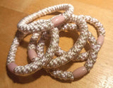 Haargummi Armband gewebt Gold / Rosé