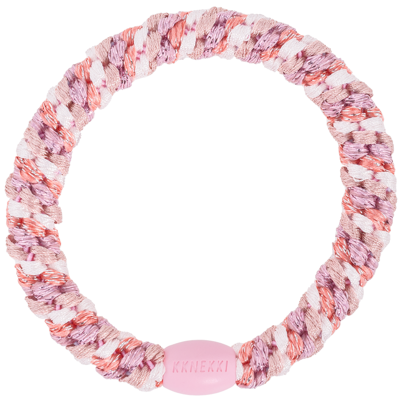 Original KKNEKKI Haargummi Dusty Rose Pink Glitter