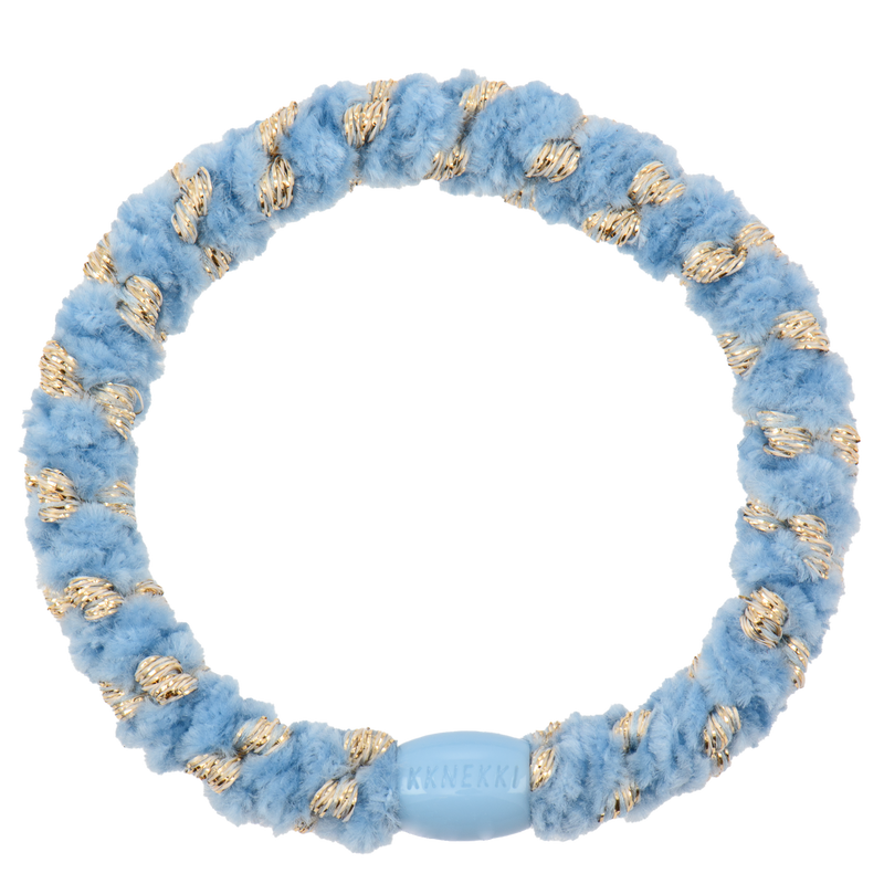 Original KKNEKKI Haargummi SAMT Stripe Light Blue