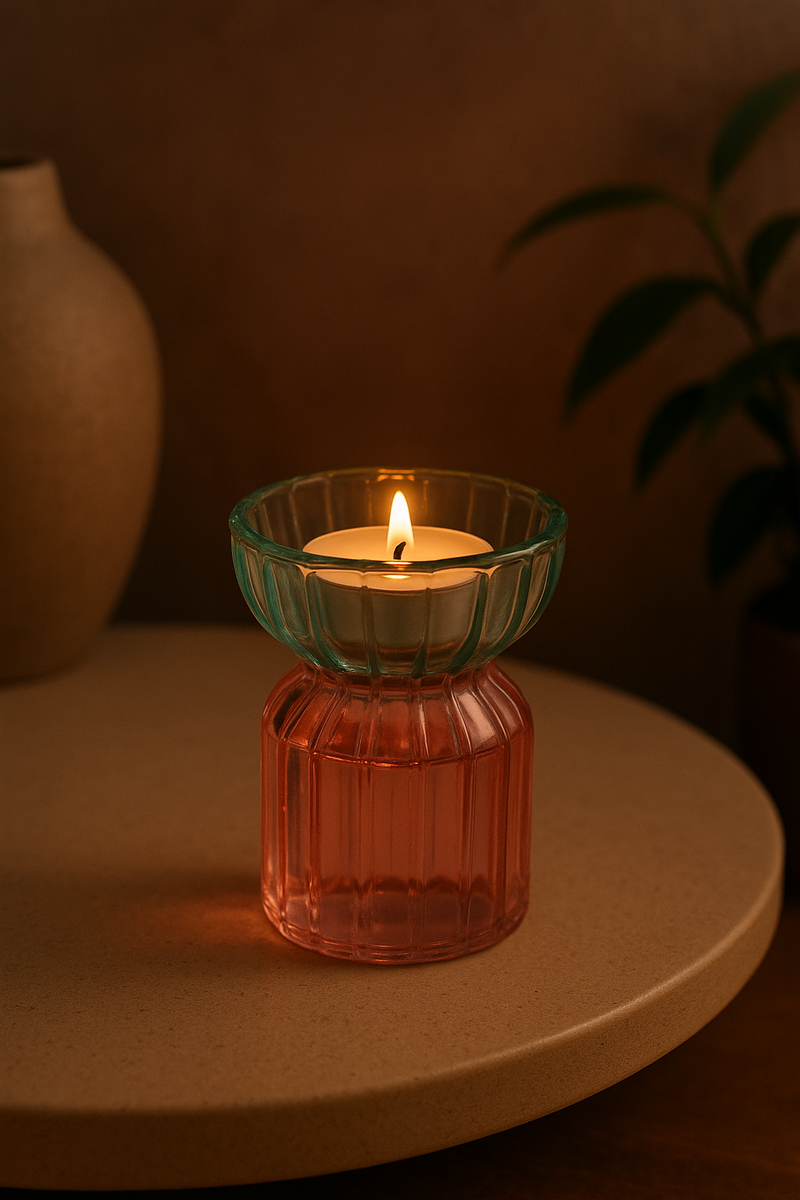 kerzenständer Geschenk in pink und grün von Sass & Belle bei OKOMOi