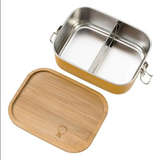 Edelstahl Lunchbox mit Trennsteg Amber gold LÖWE