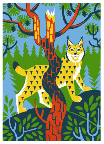 Postkarte VAARA Luchs