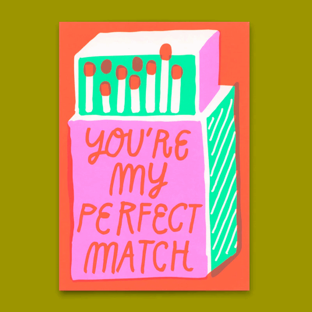 Postkarte Perfect Match
