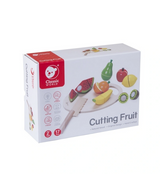 Holzspielzeug Schneidebrett mit Messer Obst