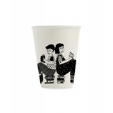 Illustrierter Keramik Becher Book LOVERS