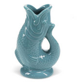 Vase / Krug Fisch aus Keramik blue